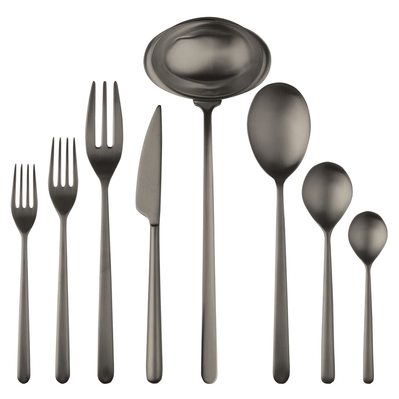 Mepra – Linea Ice oro Nero – 43-Piece Flatware Set – 104822043ION – Image 1