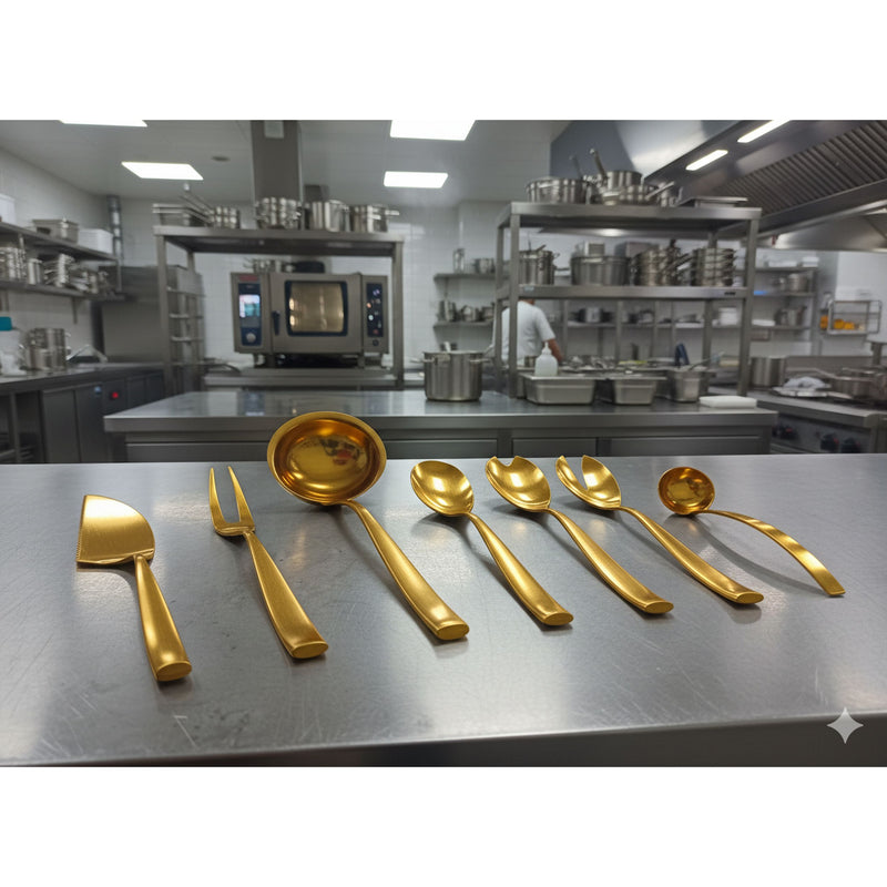 Mepra – Arte Ice Gold – 7-Piece Serving Set – 10502207OI – Image 2