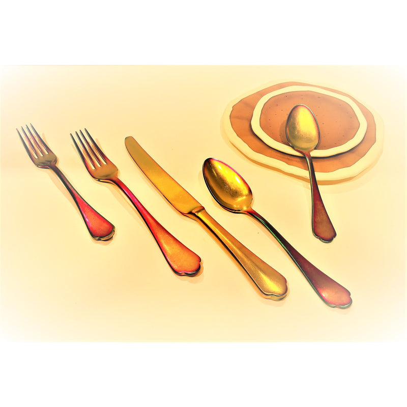 Mepra – Dolce Vita Pewter Rainbow – 5-Piece Flatware Set – 106422005PA – Image 2