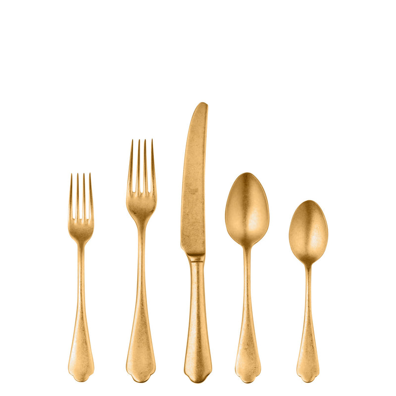 Mepra - Dolce Vita Pewter Gold Flatware Set - 5 Pcs. – MPR-106422005PO – Image 1