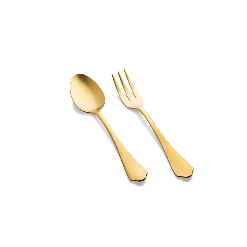 Mepra - Dolce Vita Pewter Gold Serving Set - 2 Pcs. – MPR-106422110PO – Image 1