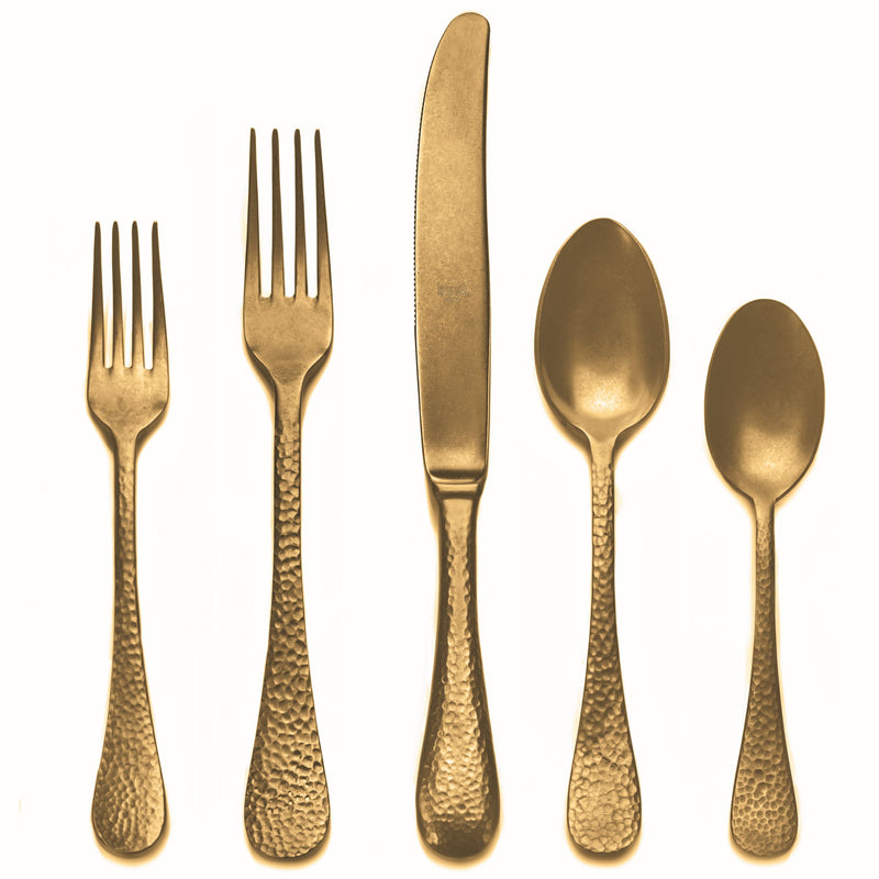Mepra – Epoque Pewter Gold – 5-Piece Flatware Set – 106822005PO – Image 1
