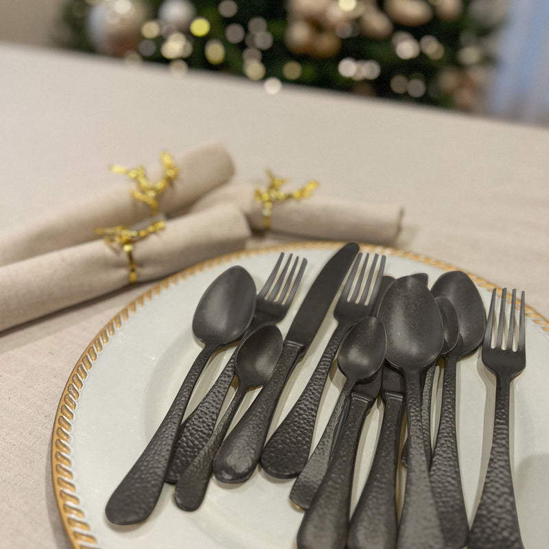 Mepra – Epoque Pewter Black Gold – 32-Piece Flatware Set – 106822032PON – Image 3