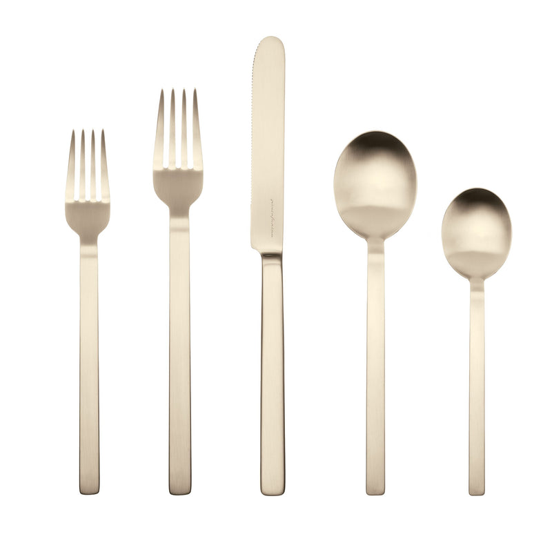 Mepra – Stile by Pininfarina Ice Champagne – 5-Piece Flatware Set – 107522005IC – Image 1