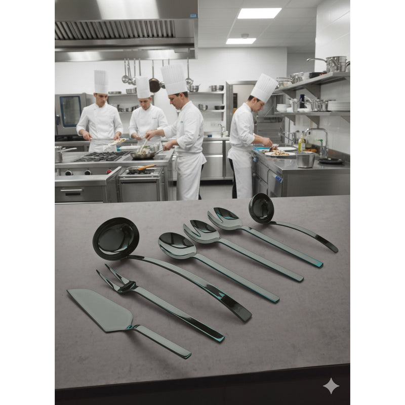 Mepra - Stile By Pininarina Serving Set - 7 Pcs. - Black Gold – MPR-10752207ON – Image 2