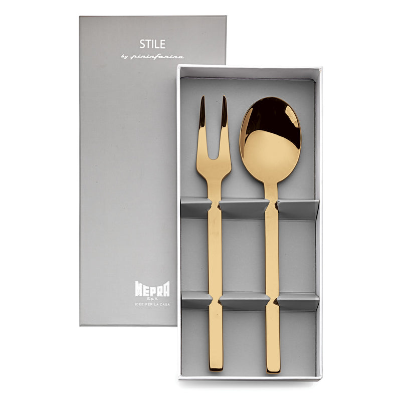 Mepra - Stile By Pininarina Serving Set - 2 Pcs. - Gold – MPR-107544210O – Image 1