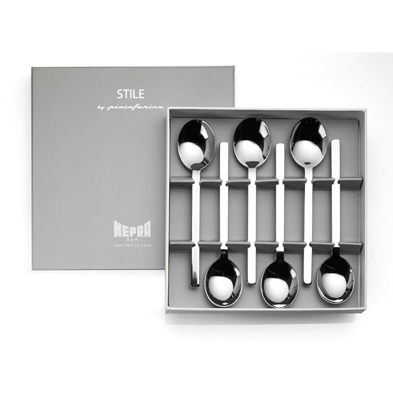 Mepra - Stile By Pininarina Coffee Spoon Set - 6 Pcs. - Mirror – MPR-107544607 – Image 1