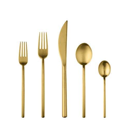 Mepra – Due Ice Gold – 5-Piece Flatware Set – 108022005 – Image 