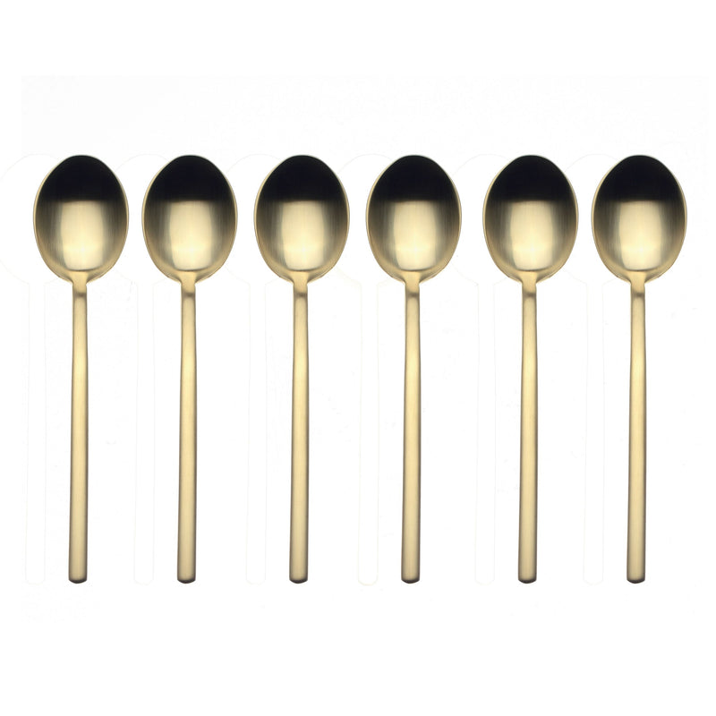 Mepra – Due Ice Gold – 6-Piece Coffee Spoon Set – 108044107 – Image 1
