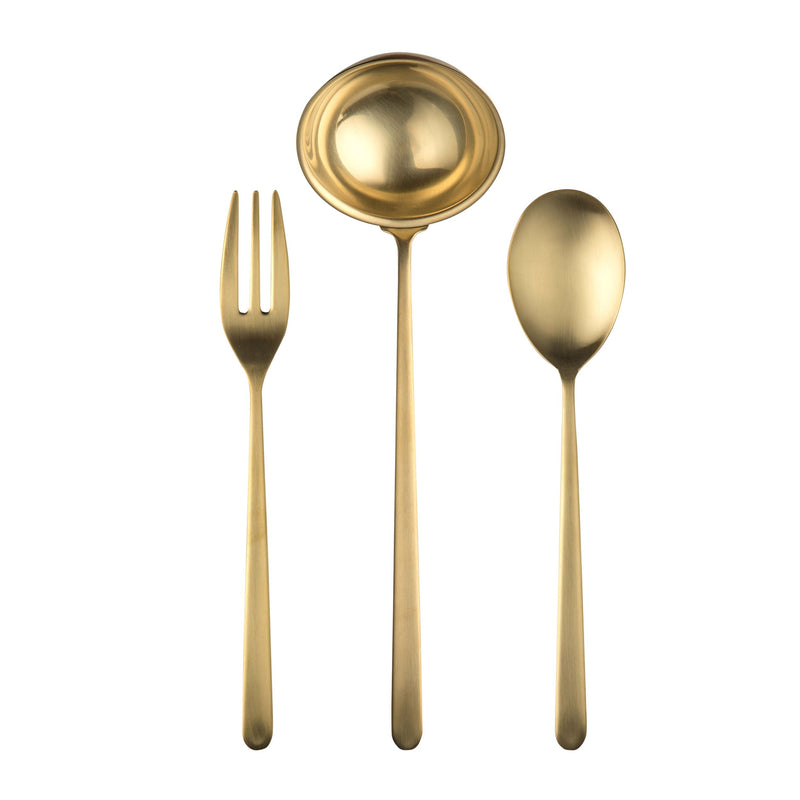 Mepra - Linea Ice Gold Serving Set - 3 Pcs. – MPR-108122003 – Image 1