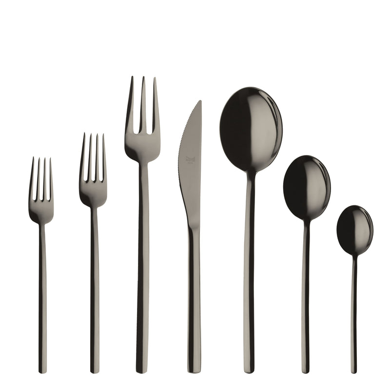 Mepra - Due Black Gold Flatware Set - 32 Pcs. – MPR-108622032 – Image 1