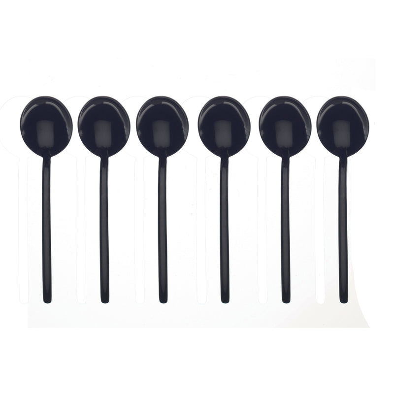 Mepra - Due Black Gold Coffee Spoon Set - 6 Pcs. – MPR-108644107 – Image 1