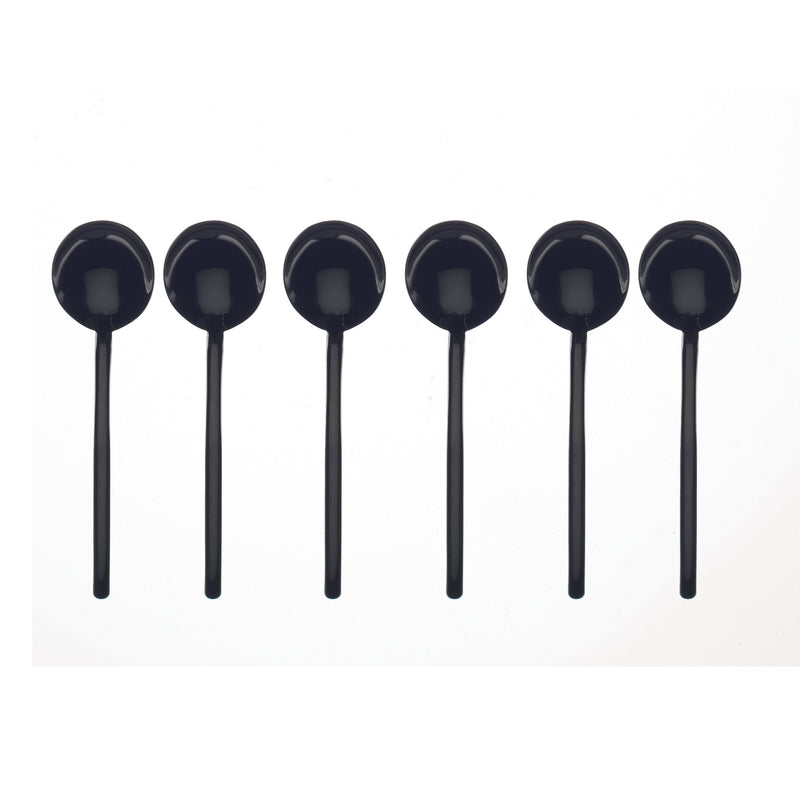 Mepra – Due Black Gold Espresso Spoon Set – 6-Piece Set – 108644108 – Image 1