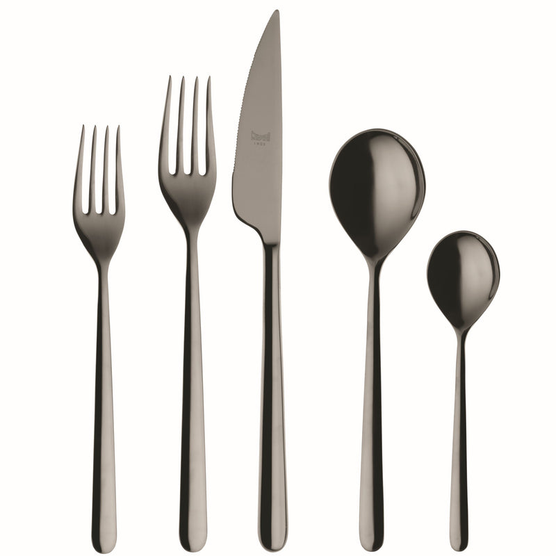 Mepra – Linea Black Gold – 20-Piece Flatware Set – 108722020 – Image 1