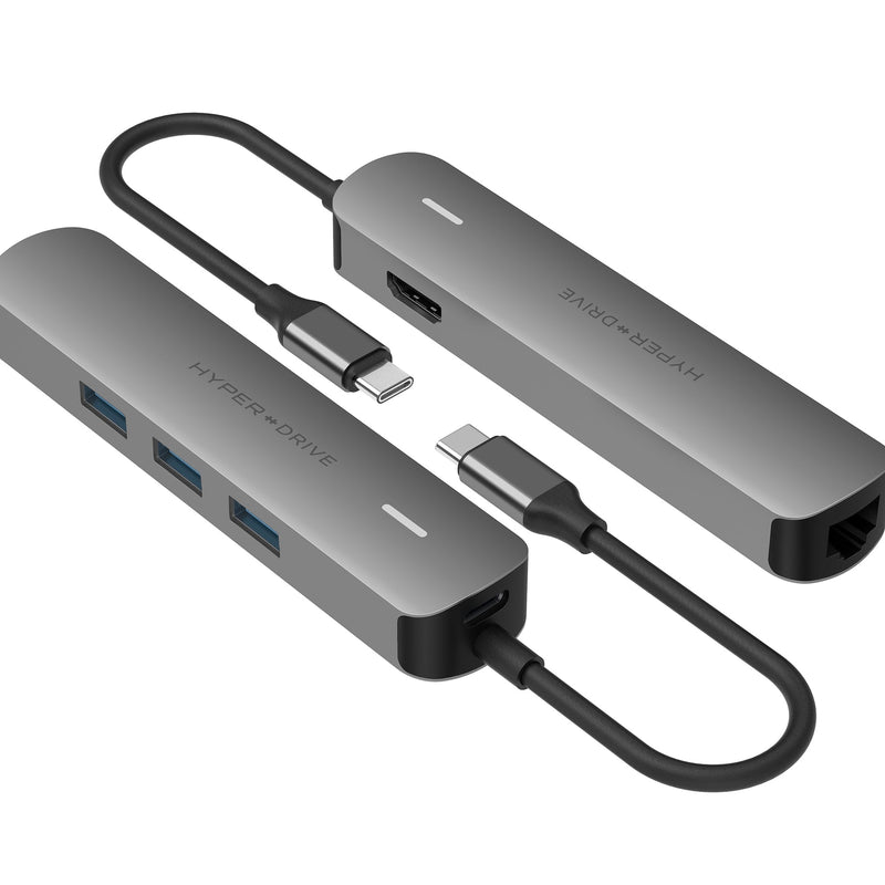 Hyper HyperDrive Tube 6-in-1 USB-C Hub in gray – view 3