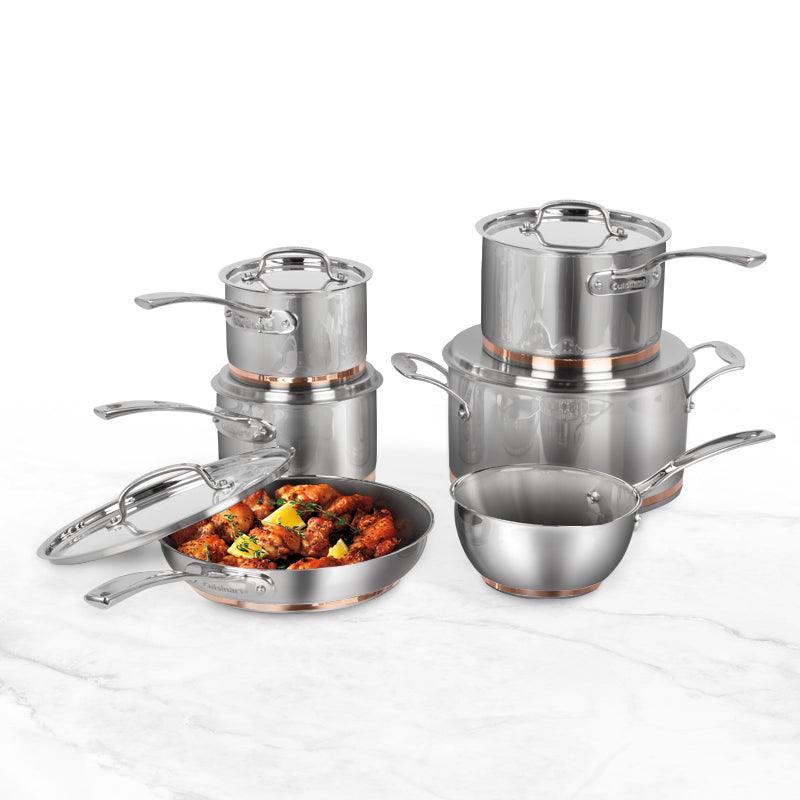 Cuisinart - 11 - PC Stainless Steel Copper Cookware Set