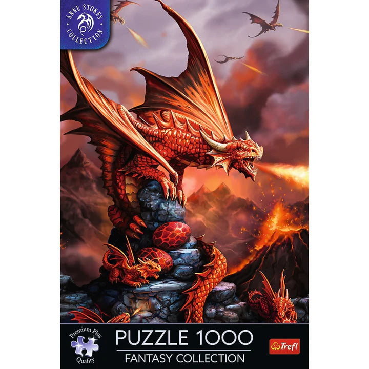 Trefl - PUZZLE - PREMIUM PLUS - ANNE STOKES - FIRE DRAGON - 1000pcs