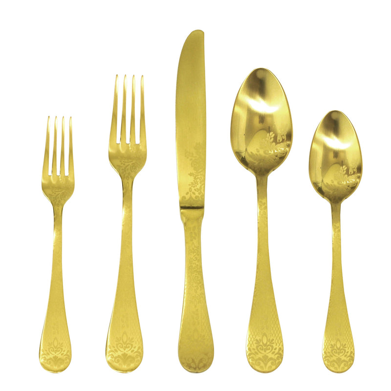 Mepra - Casablanca Gold Flatware Set - 5 Pcs. – MPR-1097CB22005 – Image 1
