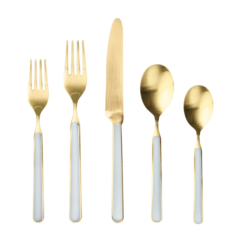 Mepra - Fantasia Ice Gold Flatware Set - 20 Pcs. - Light Blue – MPR-10A622020OI – Image 1