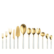 Mepra – Fantasia Ice Gold Light Blue – 67-Piece Flatware Set – 10A622067OI – Image 1