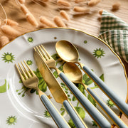 Mepra – Fantasia Ice Gold Light Blue – 67-Piece Flatware Set – 10A622067OI – Image 2