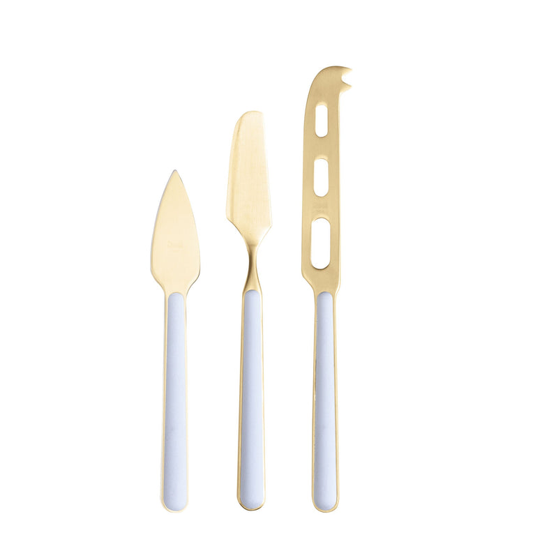 Mepra - Cheese Knives 3Pcs Fant. Light Blue Oro Ice – MPR-10A64403OI