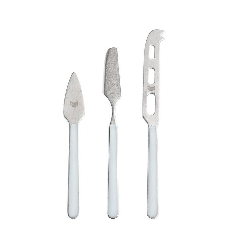 Mepra - Cheese Knives 3Pcs Fant. Light Blue Pewter – MPR-10A64403P – Image 1