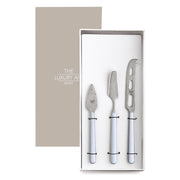 Mepra – Fantasia Light Blue Pewter – 3-Piece Cheese Knife Set – 10A64403P – Image 2