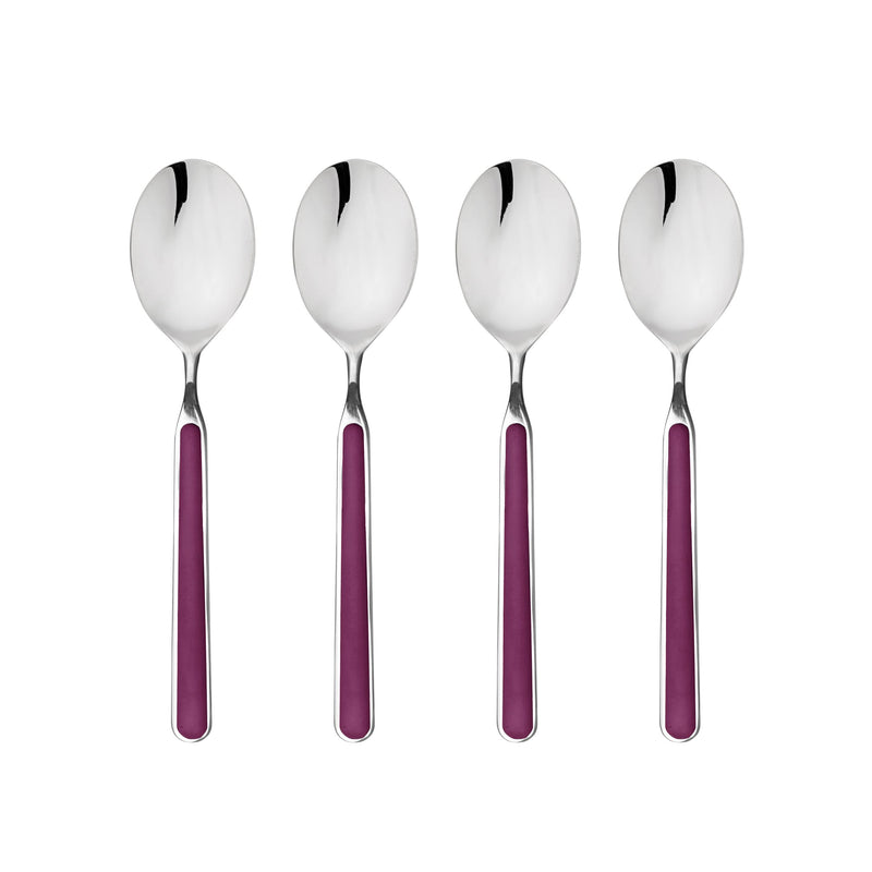 Mepra – Fantasia American Light Mauve – 4-Piece Coffee Spoon Set – 10B744426 – Image 1