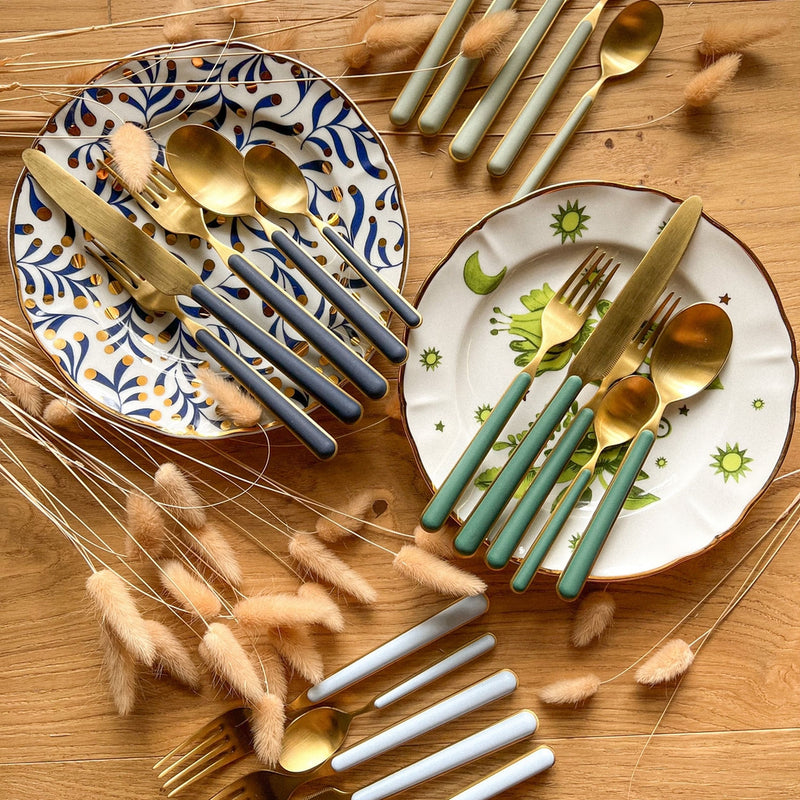 Mepra – Fantasia Ice Gold Cobalt – 20-Piece Flatware Set – 10C622020OI – Image 3