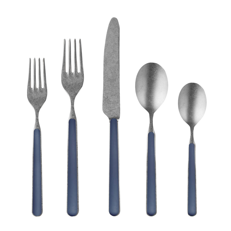 Mepra – Fantasia Pewter Cobalt – 20-Piece Flatware Set – 10C622020P – Image 1