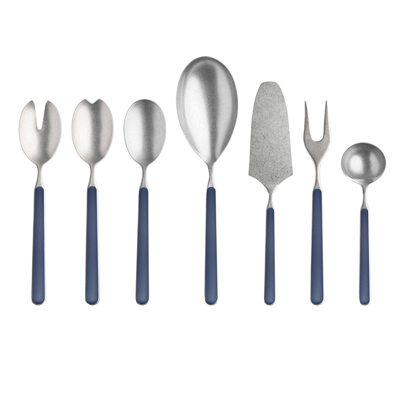 Mepra - Fantasia Pewter Serving Set - 7 Pcs. - Cobalt – MPR-10C62207P – Image 1