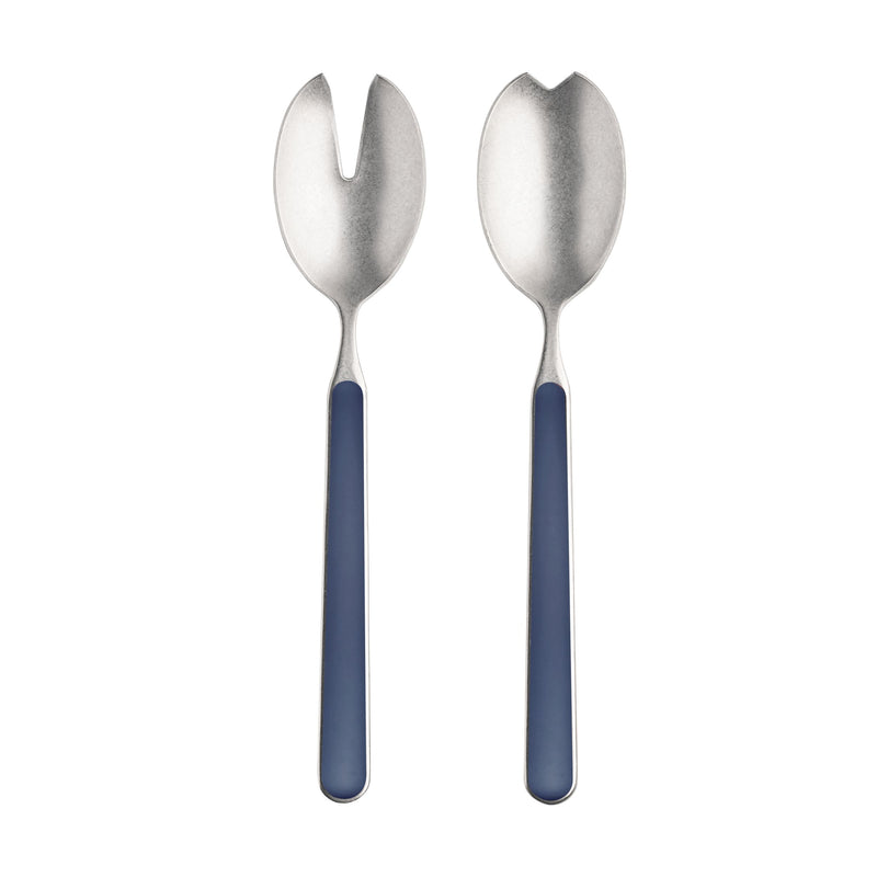 Mepra – Fantasia Pewter Salad Cobalt – 2-Piece Serving Set – 10C622122P – Image 1