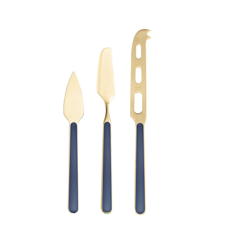 Mepra - Cheese Knives 3Pcs Fantasia Cobalt Oro Ice – MPR-10C64403OI
