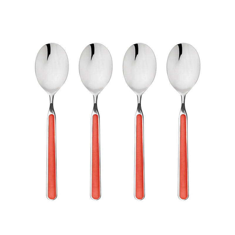 Mepra – Fantasia American New Coral – 4-Piece Coffee Spoon Set – 10C744426 – Image 1