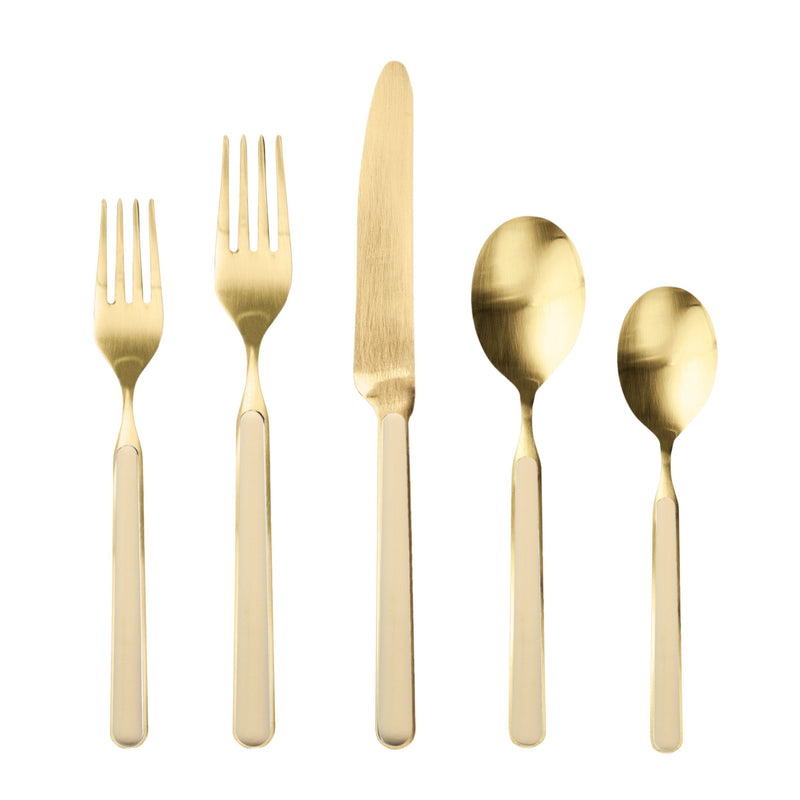Mepra – Fantasia Ice Gold Sesame – 20-Piece Flatware Set – 10D622020OI – Image 1