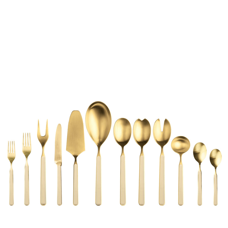 Mepra – Fantasia Ice Gold Sesame – 67-Piece Flatware Set – 10D622067OI – Image 1