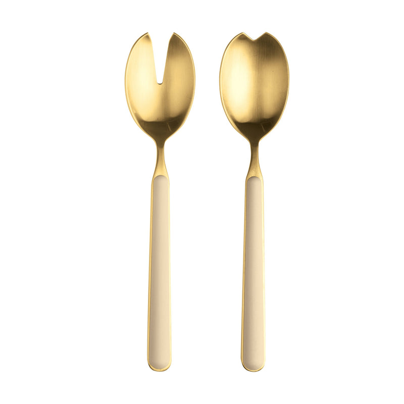 Mepra - Fantasia Ice Gold Salad Serving Set - 2 Pcs. - Sesame – MPR-10D622122OI