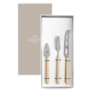 Mepra - Cheese Knives 3Pcs Fantasia Sesame Pewter – MPR-10D64403P – Image 2