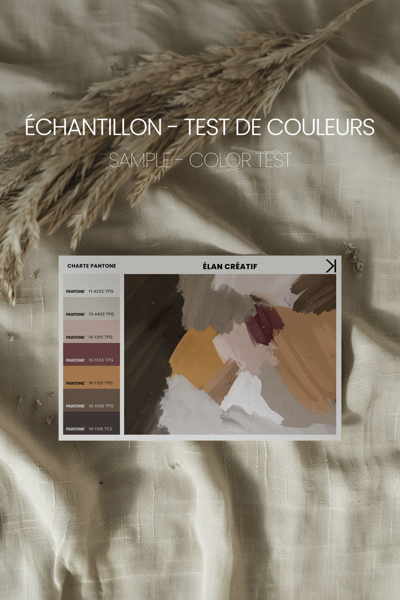 ÉLAN CRÉATIF, Oeuvre sur toile étirée