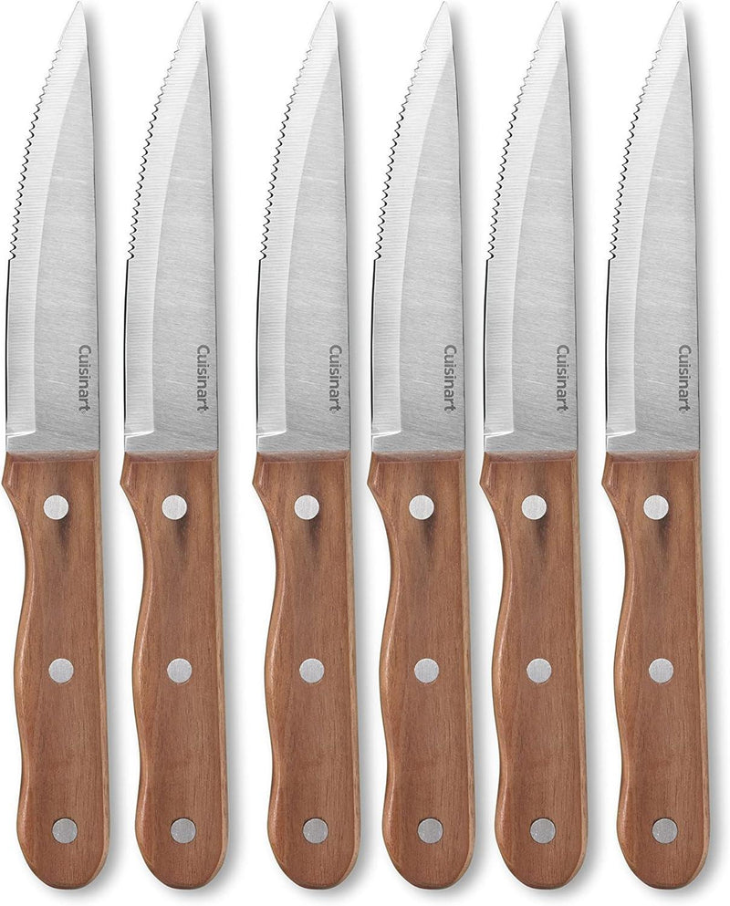 Cuisinart - 6PC Triple Rivet Walnut Steak Knife Set