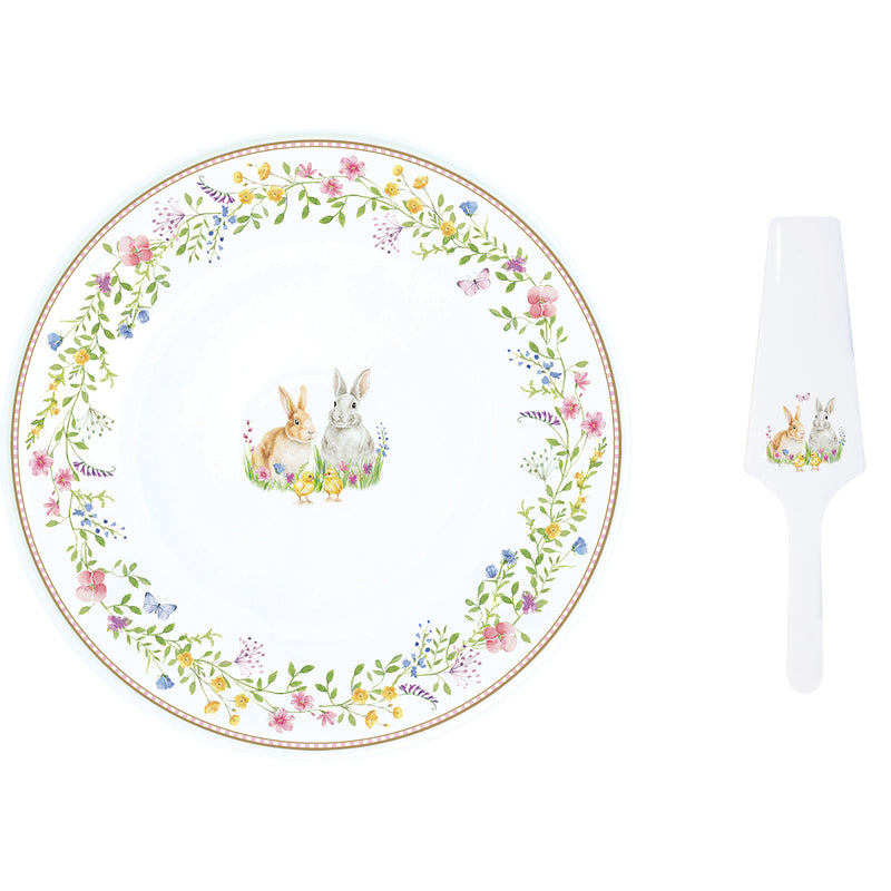 Easy Life - HAPPY EASTER - Cake Plate with Server | 32 cm / 12.6 in