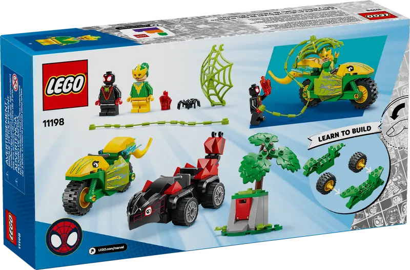 LEGO - 11198 - MARVEL - Spin and Electro Dinosaur Vehicle Chase - 124pcs