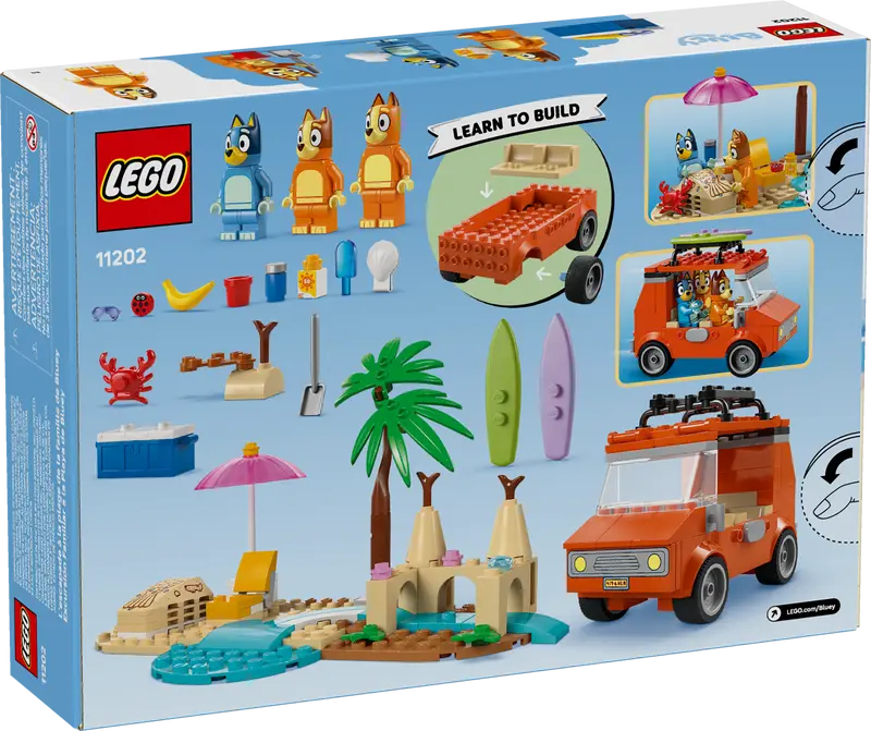 LEGO - 11202 - BLUEY - Bluey's Beach & Family Car Trip - 133pcs