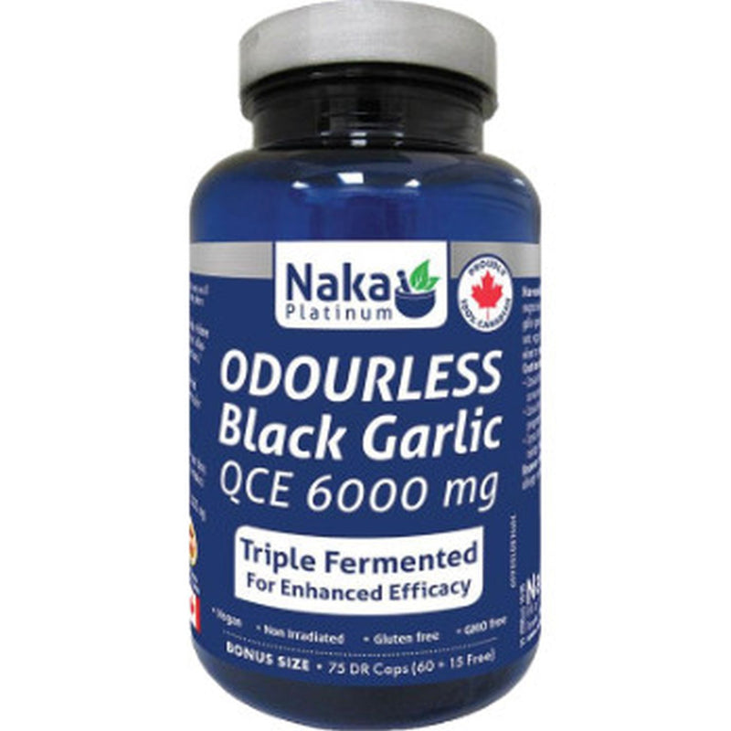 Naka Platinum Odourless Black Garlic 75 Vegetable Capsules