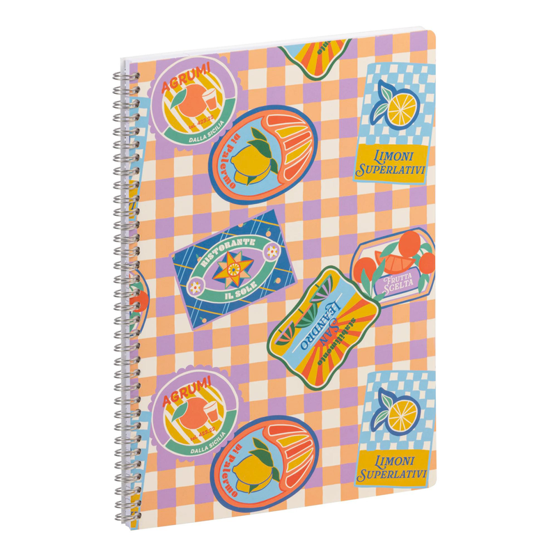 Lined Notebook Dolce Amore assorted wirebound 148 pages A4 (8.25 x 11.75 in)
