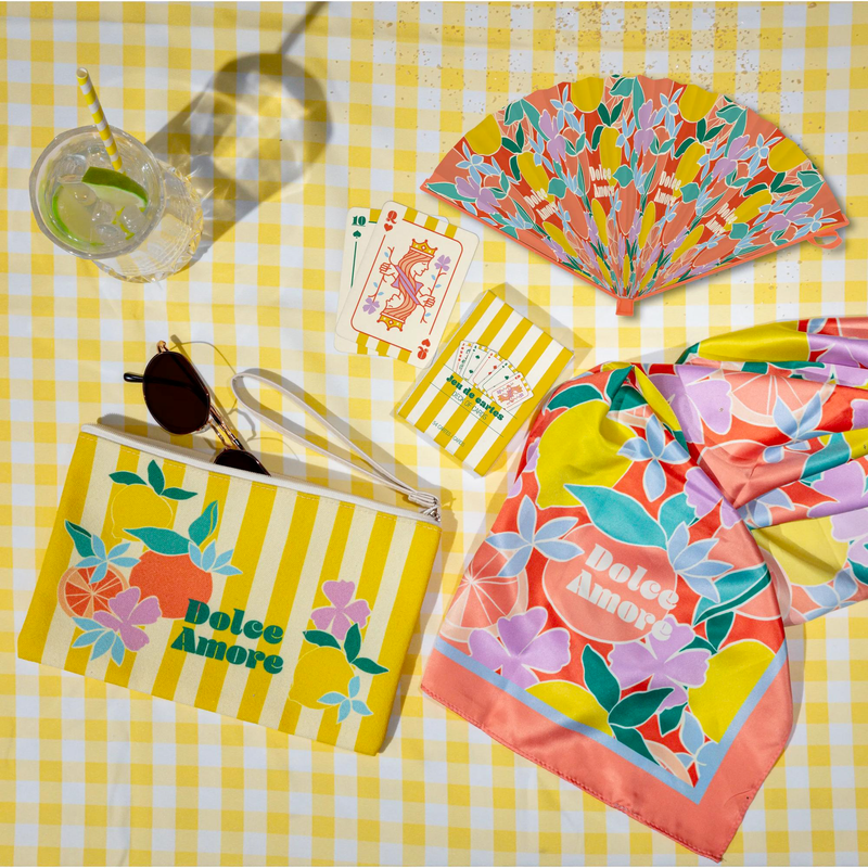 Pencil Case Dolce Amore cotton (8.6 x 6.3 in)