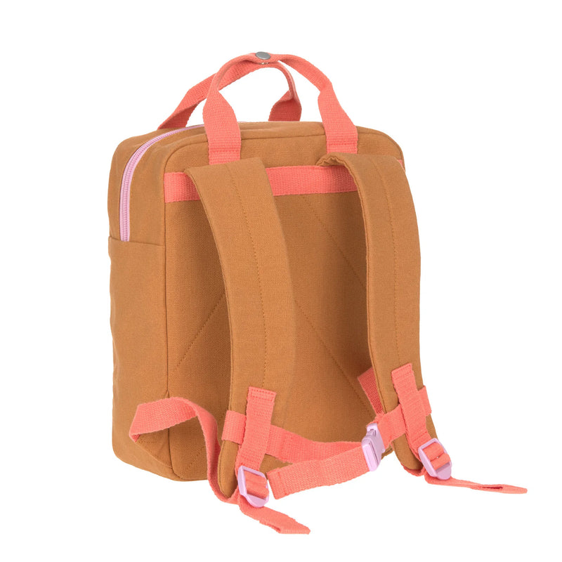 Lassig - Little Gang - Petit Sac à Dos Carré GOTS - Little One & Me Caramel (Little One & Me Caramel)