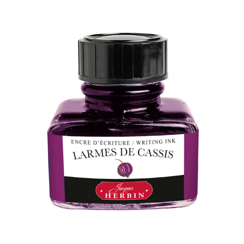 Herbin La Perle des Encres Blackcurrant Tears writing ink – 30 mL bottle