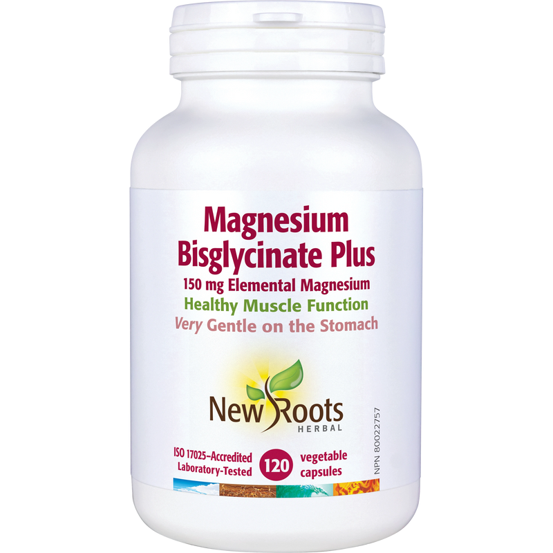 New Roots Herbal - Magnesium Bisglycinate Plus 150MG Elemental Magnesium 60 Capsules